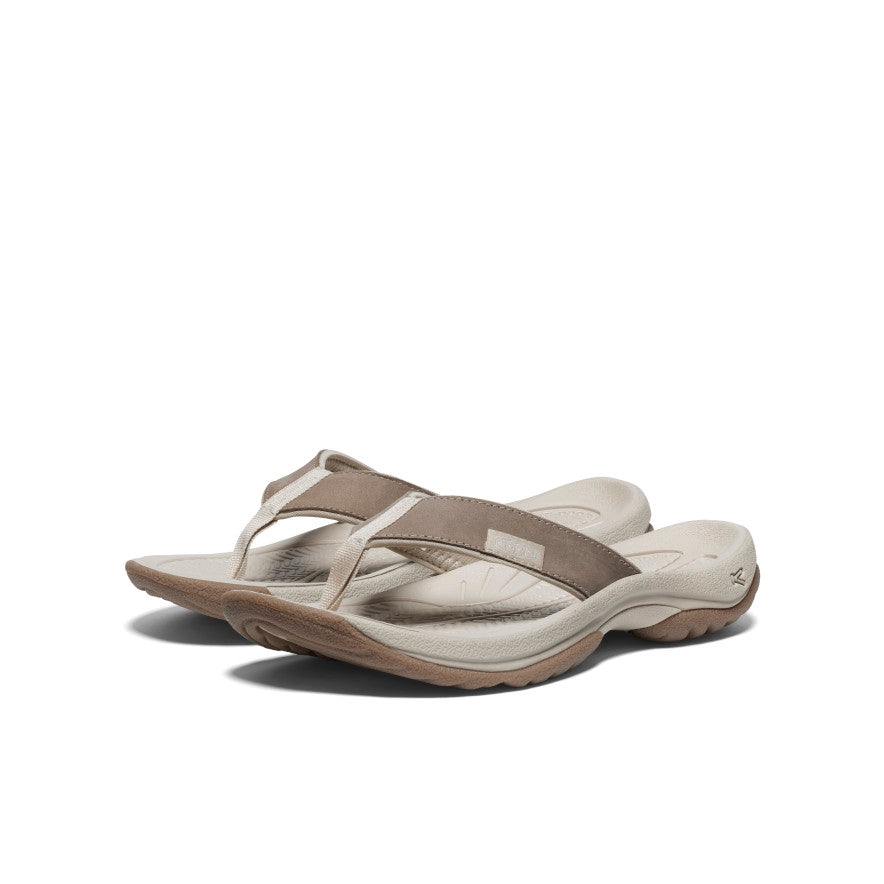 Women's Kona Leather Flip-Flop Brindle/Silver Birch - Image 2