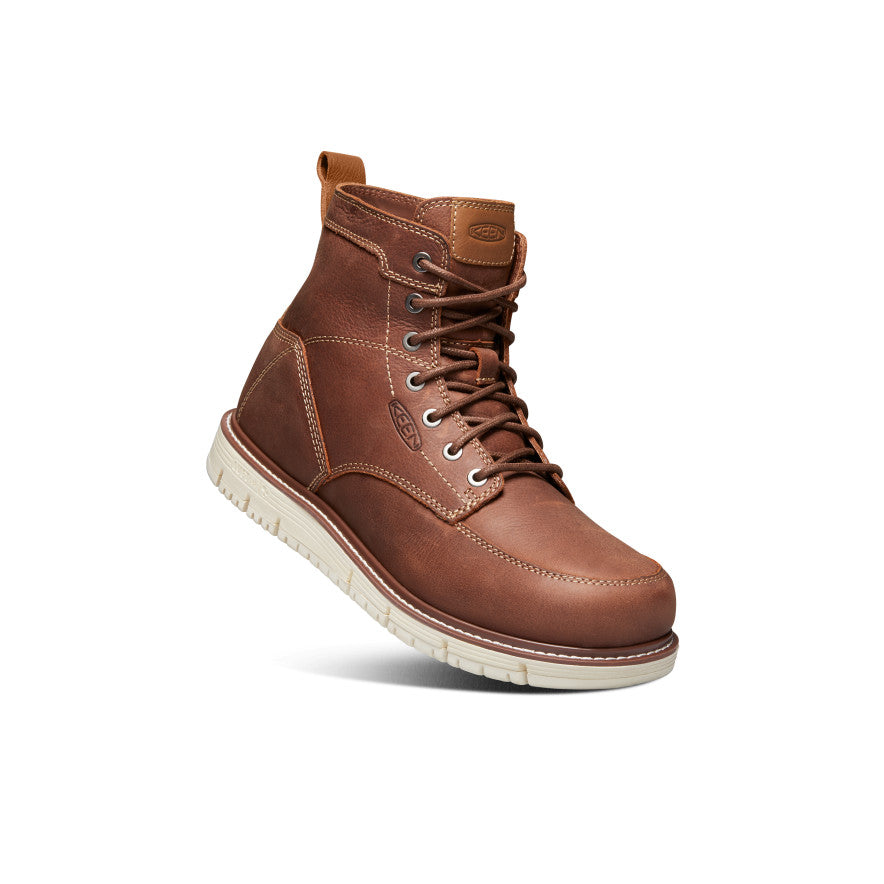 Men's San Jose 6" Boot (Soft Toe) Gingerbread/Off White - Image 3