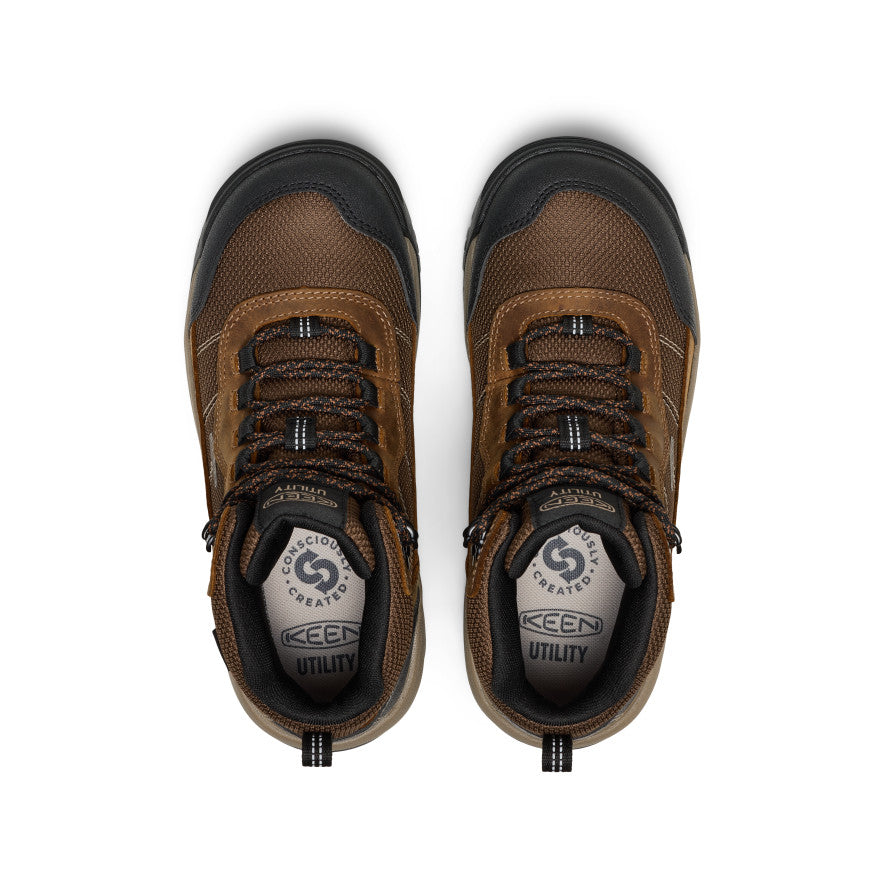 Women's Skokie Waterproof Work Boot (Soft Toe) Bison/Black - Image 4