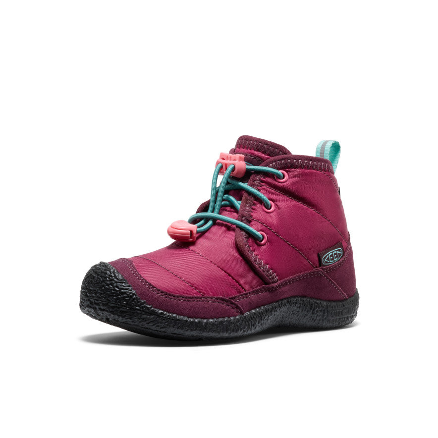 Little Kids' Howser II Waterproof Chukka Beaujolais/Pool Blue - Image 3