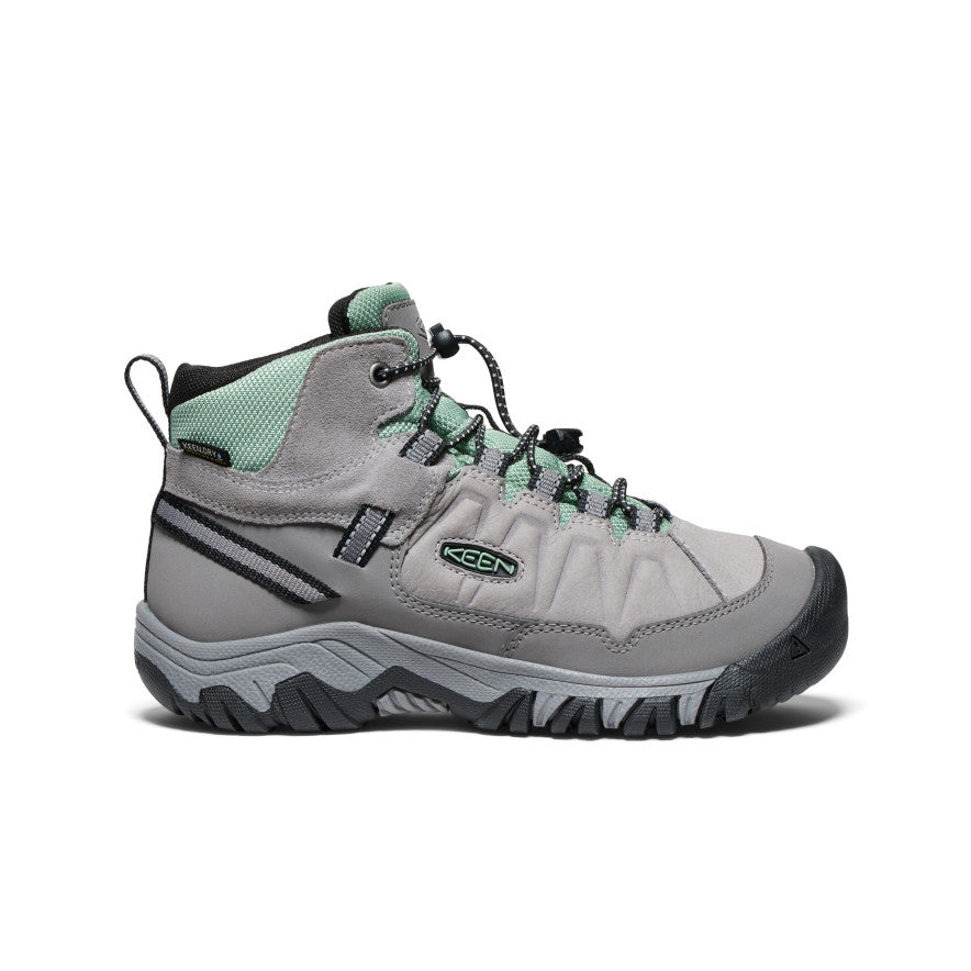 Big Kids' Targhee IV Waterproof Hiking Boot Alloy/Granite Green