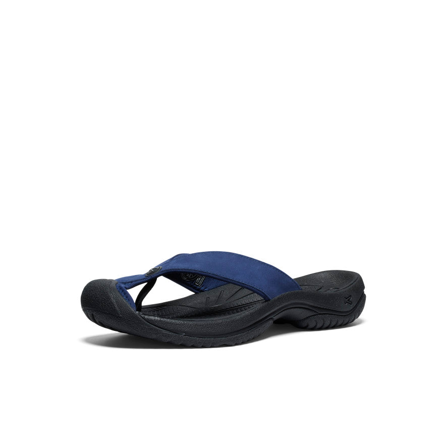 Men's Waimea Leather Flip-Flop Naval Academy/Black - Image 3