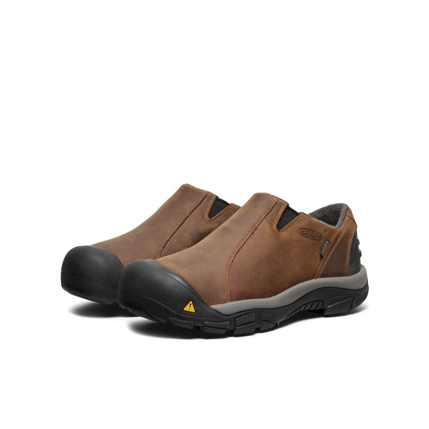 Men's Brixen Waterproof Shoe Wide Slate Black/Madder Brown - Image 3