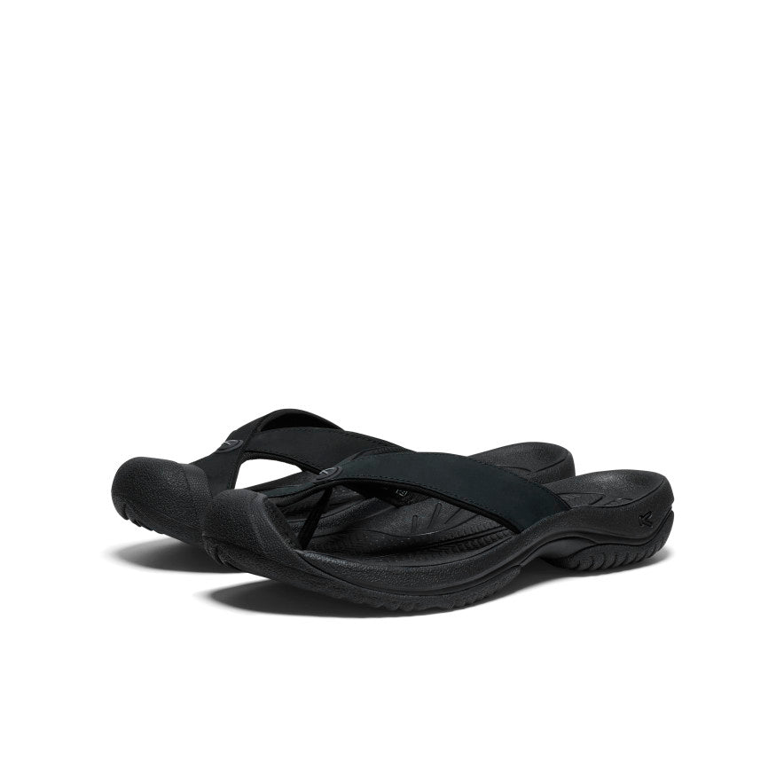 Men's Waimea Leather Flip-Flop Black/Black - Image 2