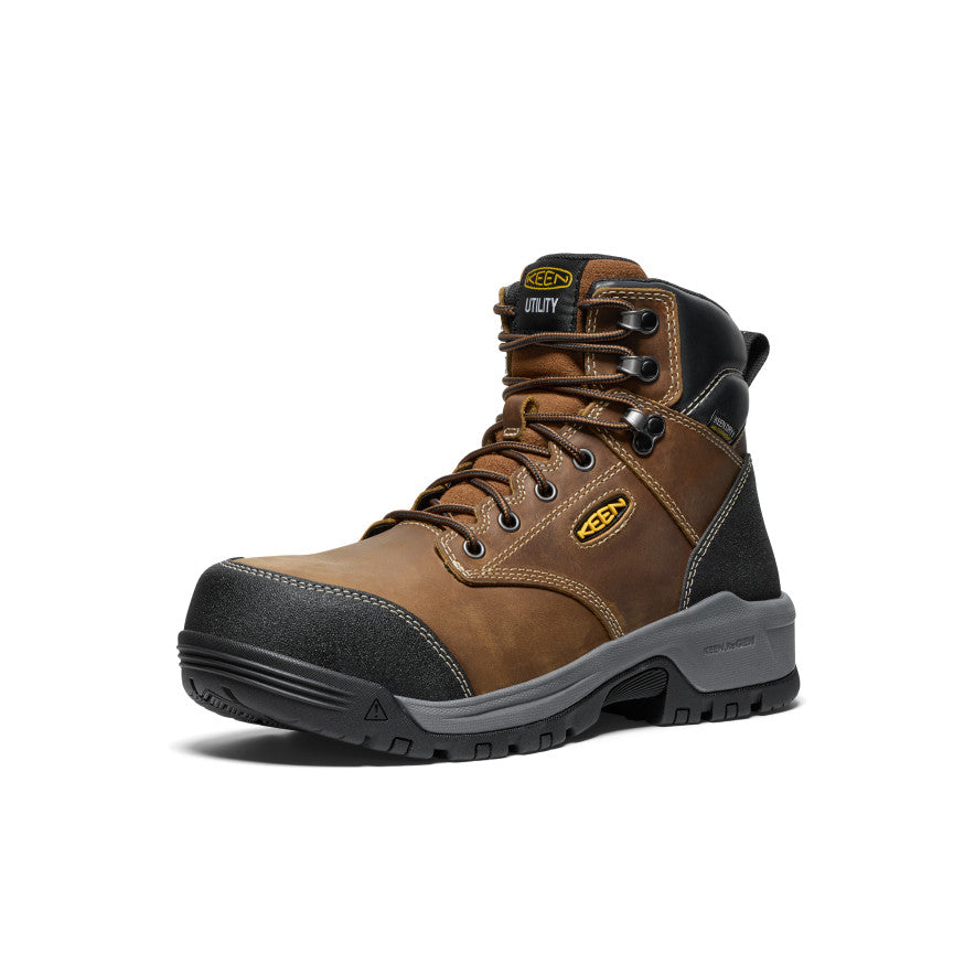 Men's CSA Evanston 6" Waterproof Boot (Carbon Toe) Bison/Black - Image 3