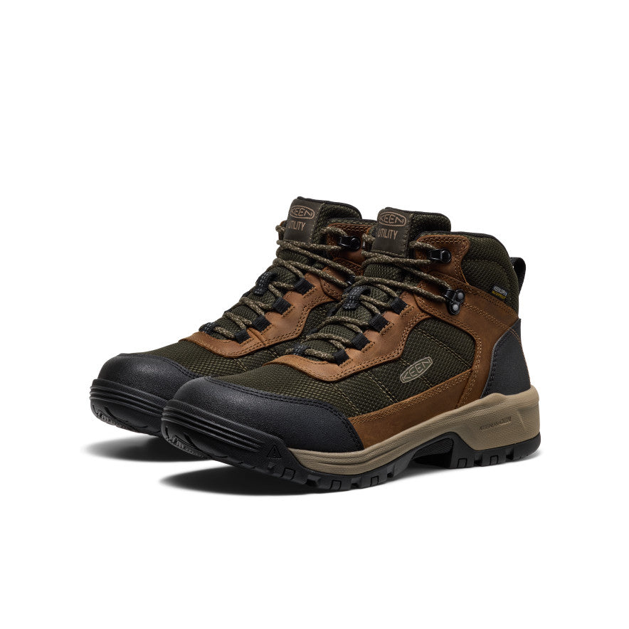 Men's Skokie Waterproof Work Boot (Soft Toe) Forest Night/Black - Image 2