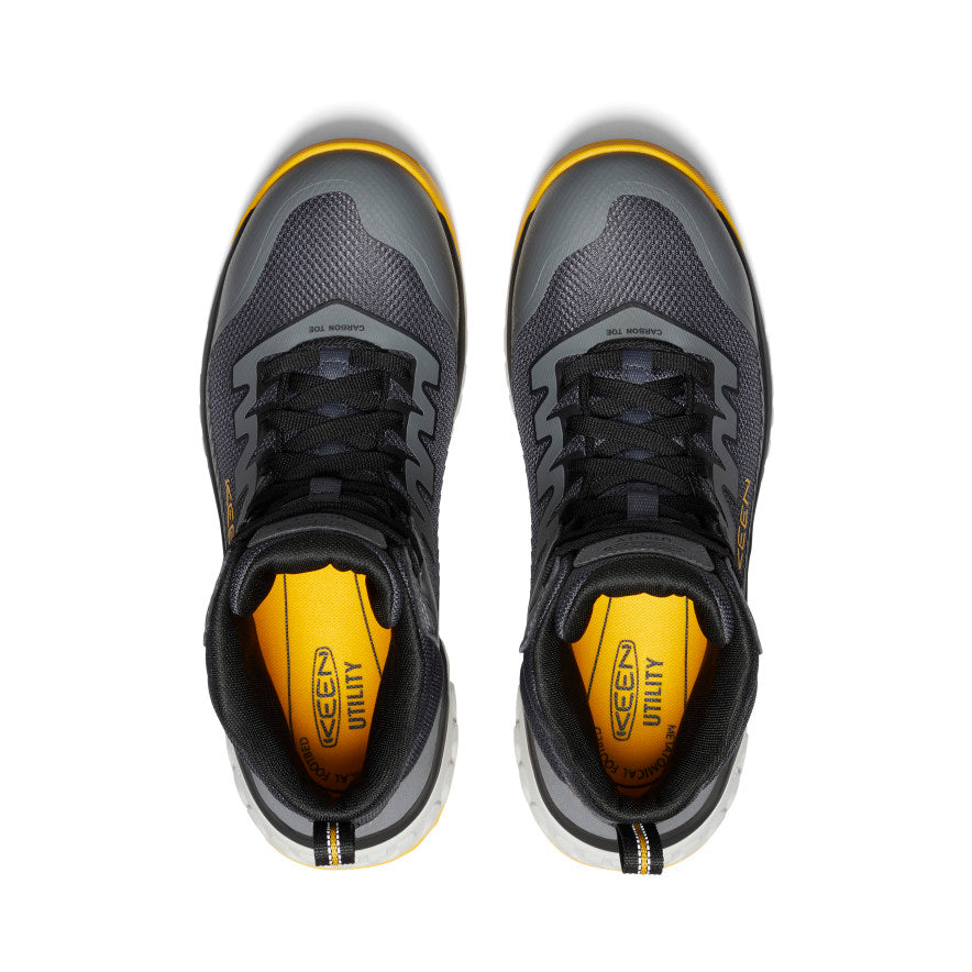 Men's Arvada Mid Work Sneaker (Carbon Toe) Black/Keen Yellow - Image 4