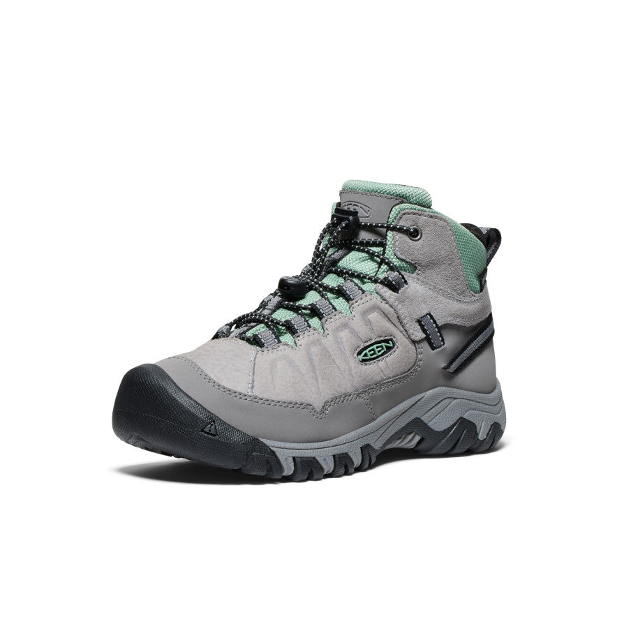 Big Kids' Targhee IV Waterproof Hiking Boot Alloy/Granite Green - Image 3