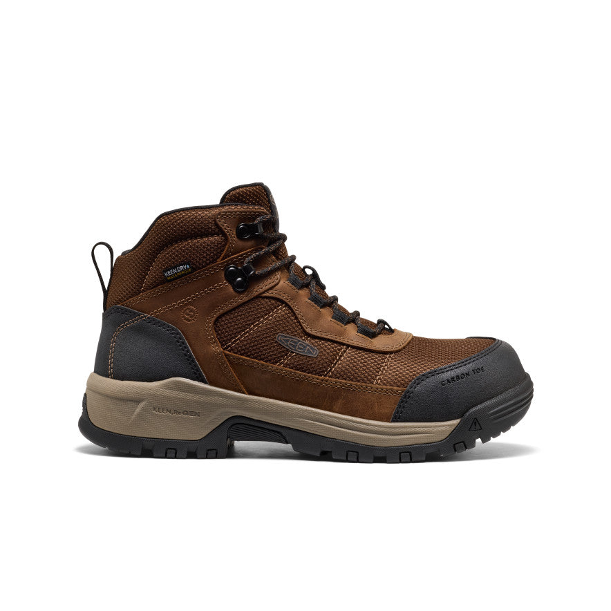 Men's Skokie Waterproof Work Boot (Carbon Toe) Dark Earth/Black