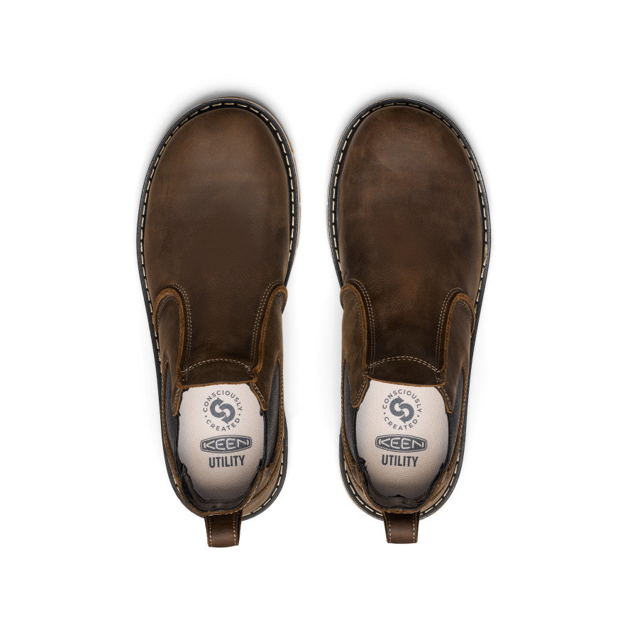 Men's San Jose Chelsea 90° Heel Boot (Aluminum Toe) Cascade Brown/Gum - Image 4