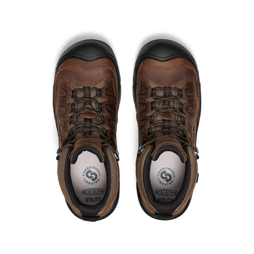 Men's Targhee IV Waterproof Work Boot (Carbon Toe) Dark Earth/Black - Image 4